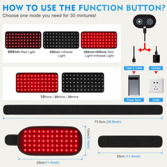 Red Light Therapy timer display assists planning session length.