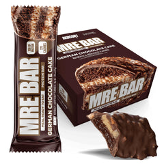 REDCON1 MRE Bar German Chocolate Cake pack shot shows convenient on the go nutrition