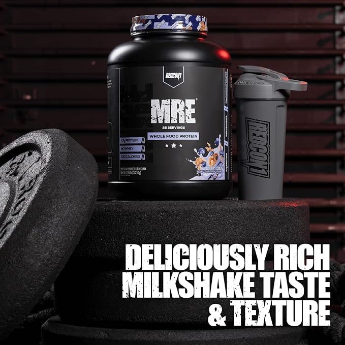 REDCON1 MRE label, shows transparent nutrition and keto-friendly ingredients.