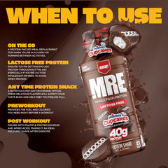 REDCON1 MRE Hostess Cupcake ingredients blend highlights real whole-food proteins