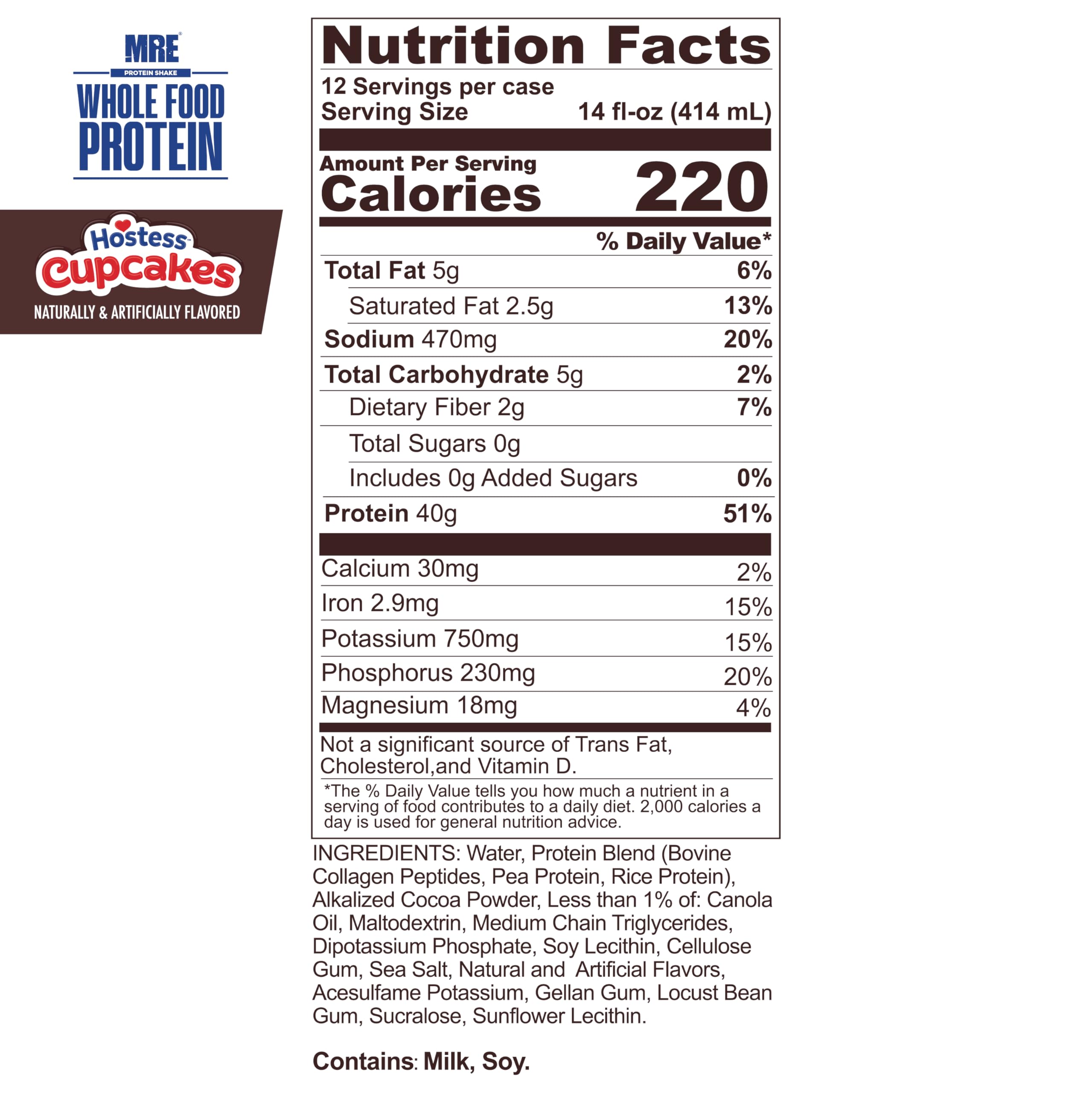 REDCON1 MRE Hostess Cupcake pour shows smooth, easy-to-digest texture