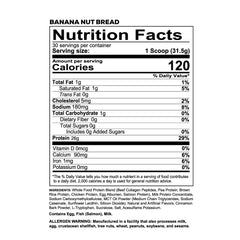 Redcon1 MRE LITE banana nut bread label art highlights clean, transparent nutrition.