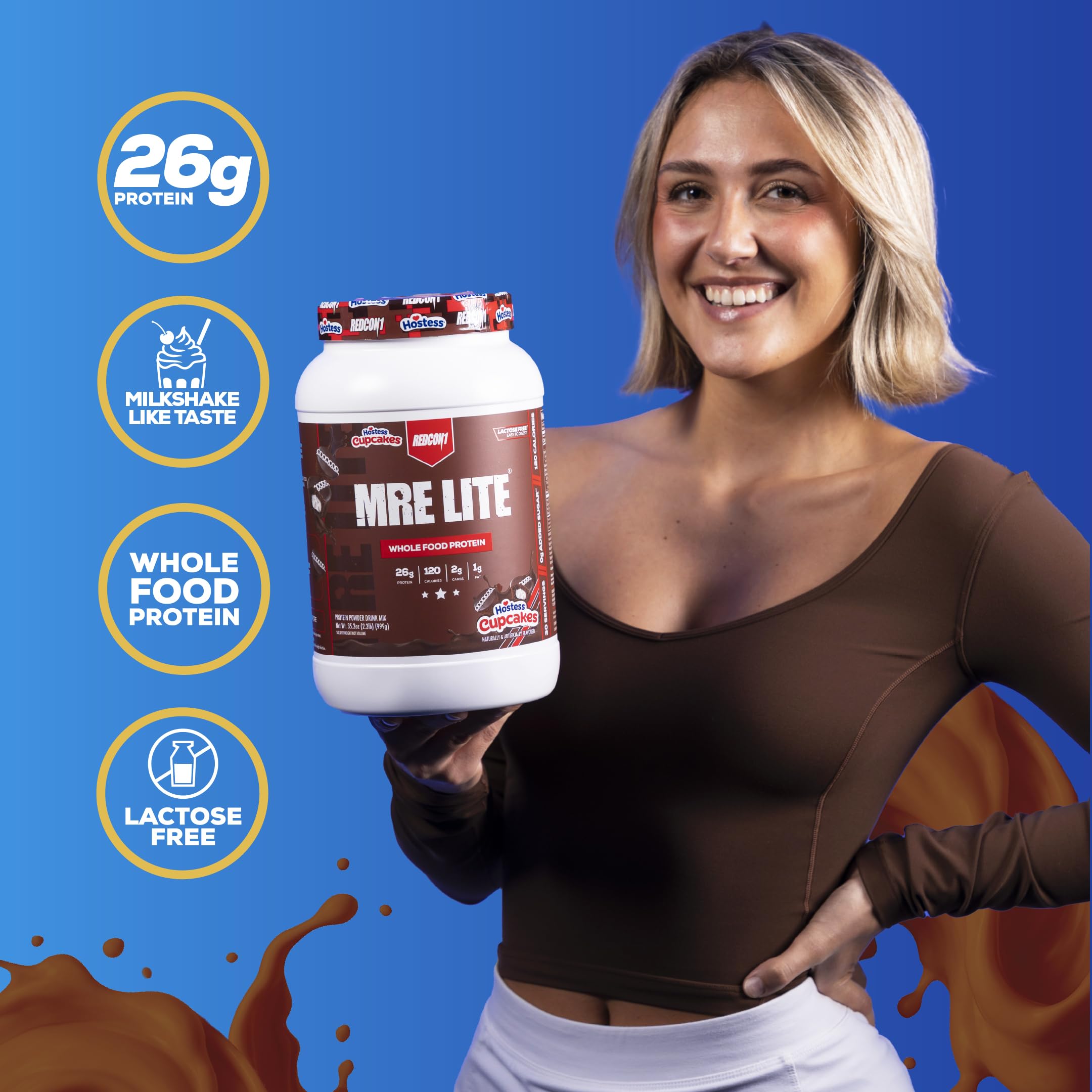 RedCon1 MRE Lite Hostess Cupcakes ingredient blend with diverse protein sources.