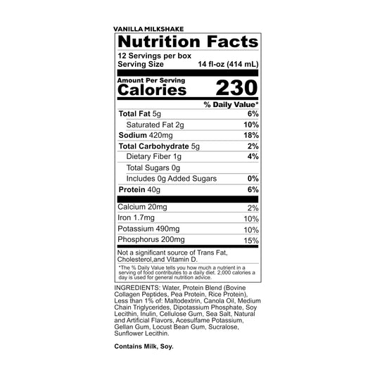 REDCON1 MRE Vanilla Milkshake glass with creamy texture for quick protein.