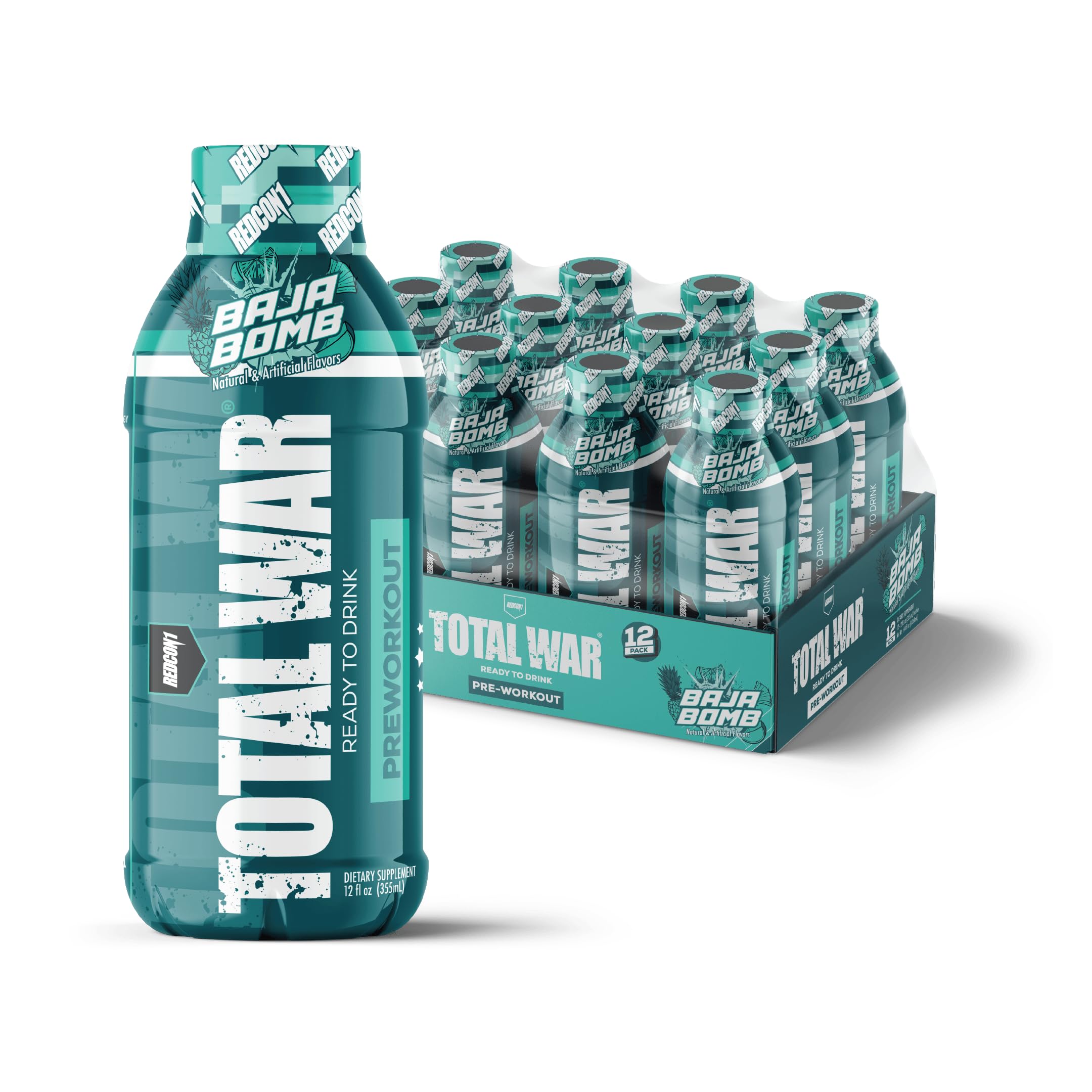 REDCON1 Total War Baja Bomb can delivers focused workout energy