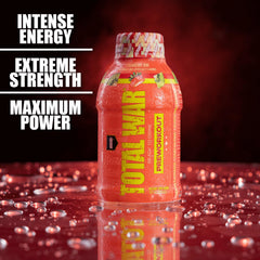 Watermelon flavor splash featuring Total War branding for refreshing fuel.