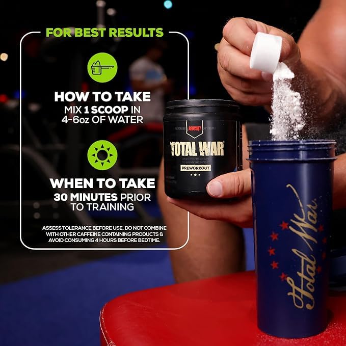 REDCON1 Total War nutrition label close-up shows ingredients