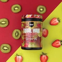REDCON1 Total War Reloaded flavor swirl highlights strawberry kiwi taste profile