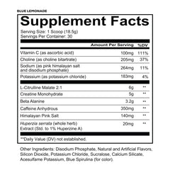 Scoop dispensing into liquid showing fast-acting energy for intense training sessions.
