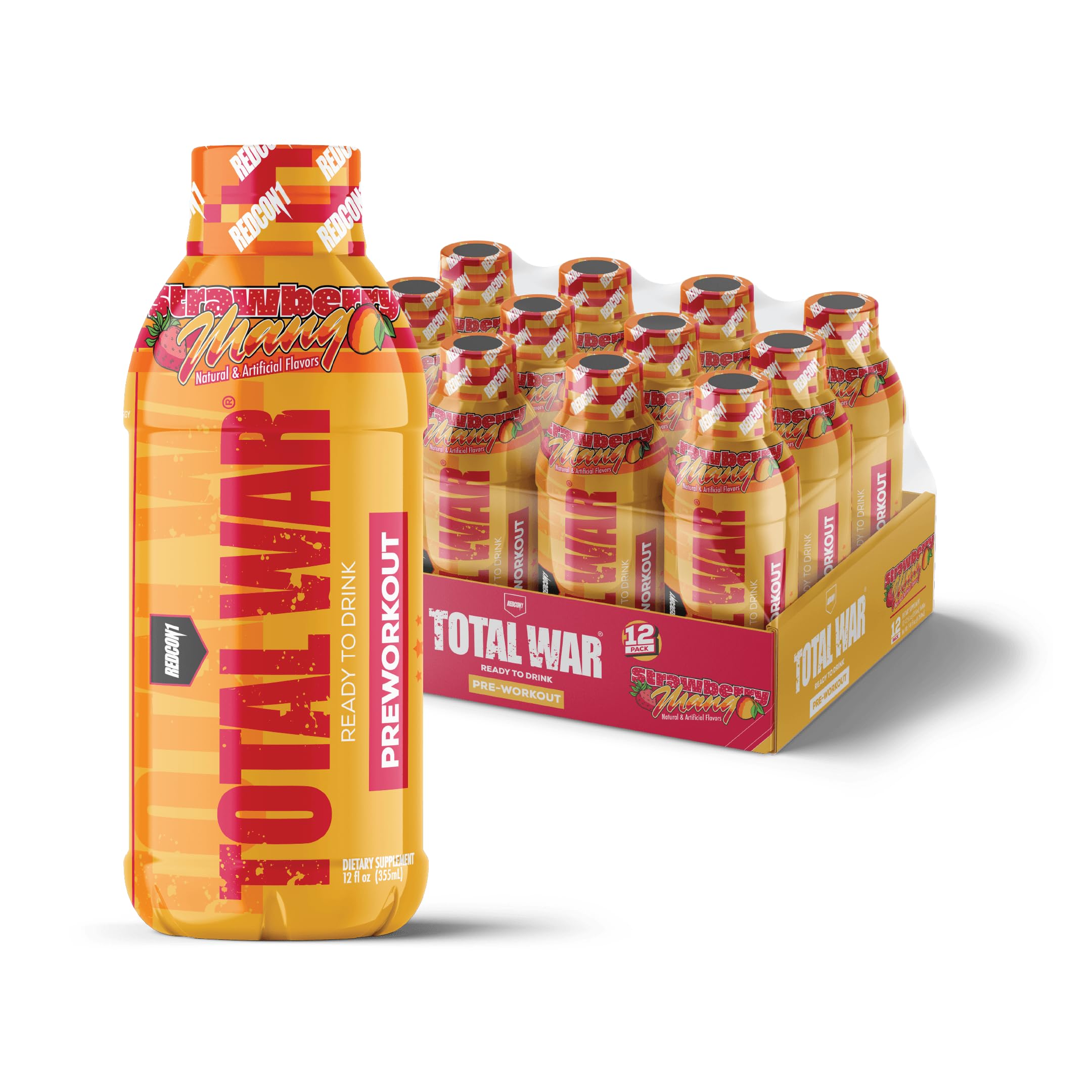 RedCon1 Total War RTD bottle pouring for an energizing workout session.