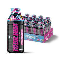 REDCON1 Total War RTD Vice City bottle delivers fast-acting caffeine for focused workouts.