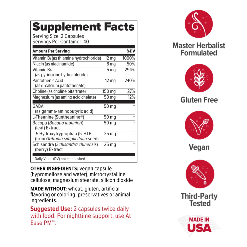 Redd Remedies At Ease capsules close-up for daily calm