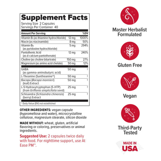 Redd Remedies At Ease capsules close-up for daily calm