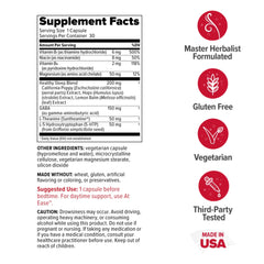 Redd Remedies At Ease PM capsules for gentle sleep support.