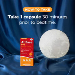 Evening bedtime routine featuring At Ease PM.