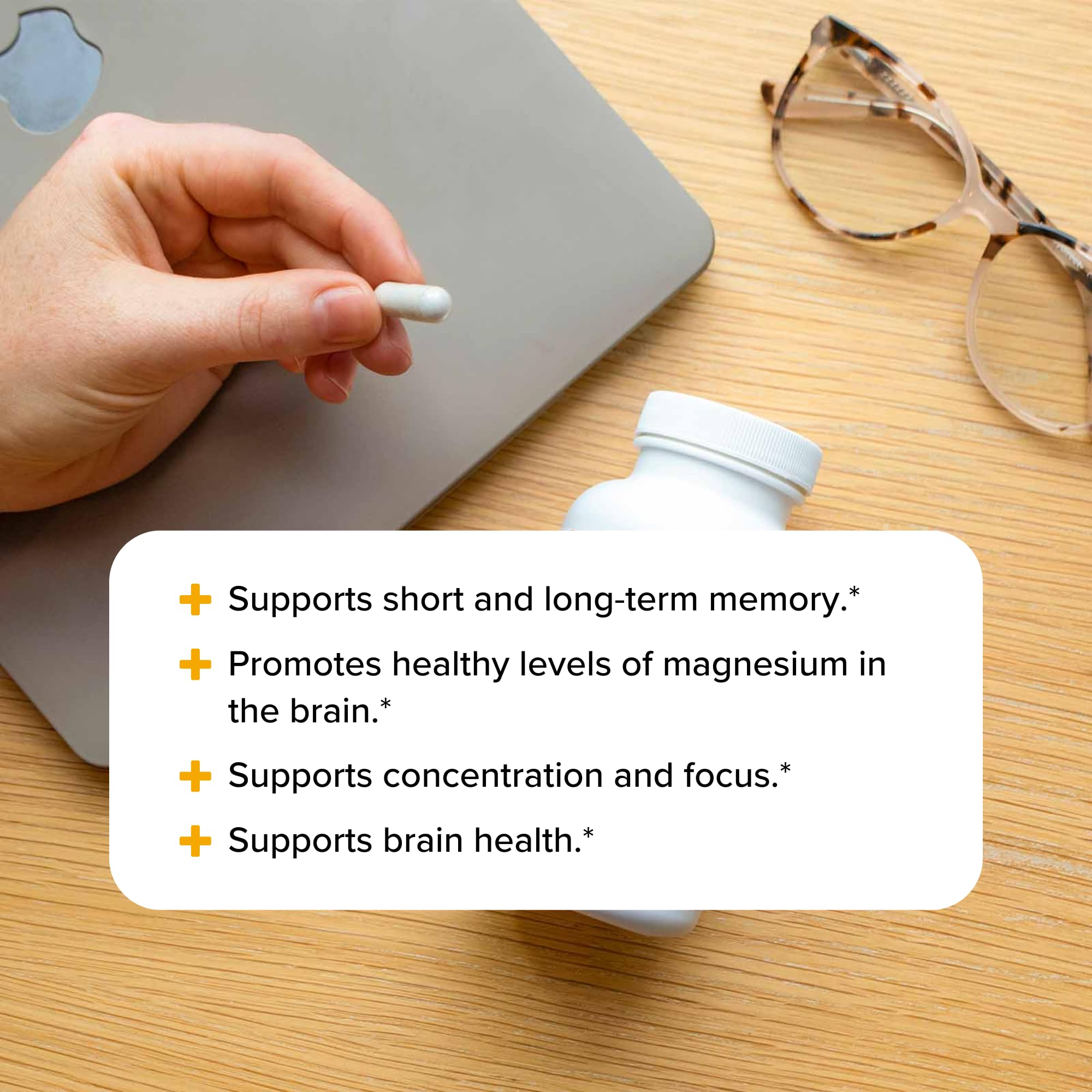 Redd Remedies Brain Awakening capsules in hand for on-the-go use