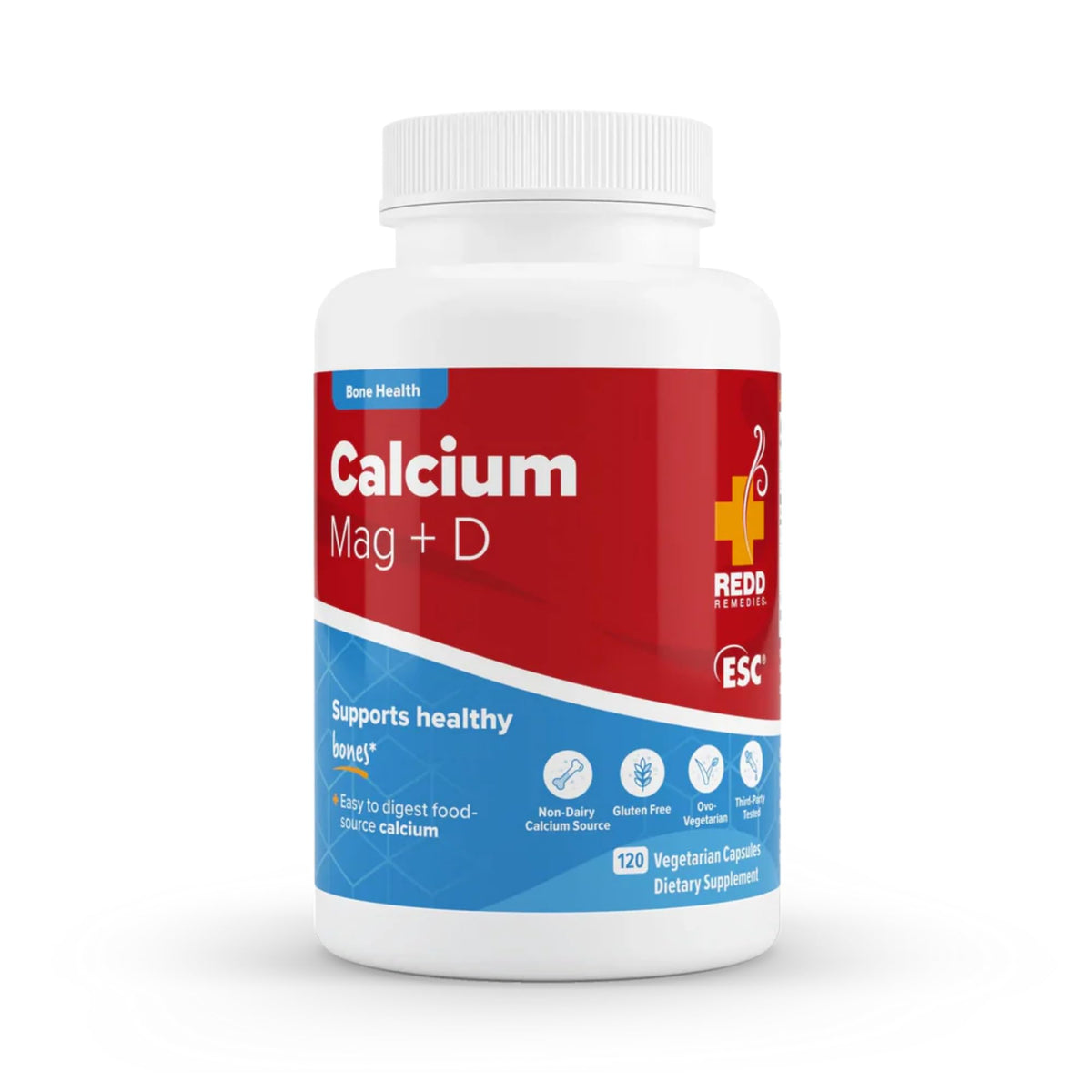 Redd Remedies Calcium Mag D bottle with capsules for ongoing bone support