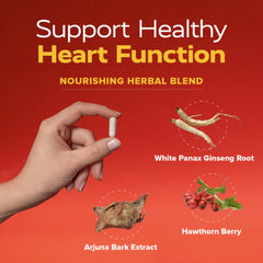 Redd Remedies Heart Strong label detail highlighting vegan and purity