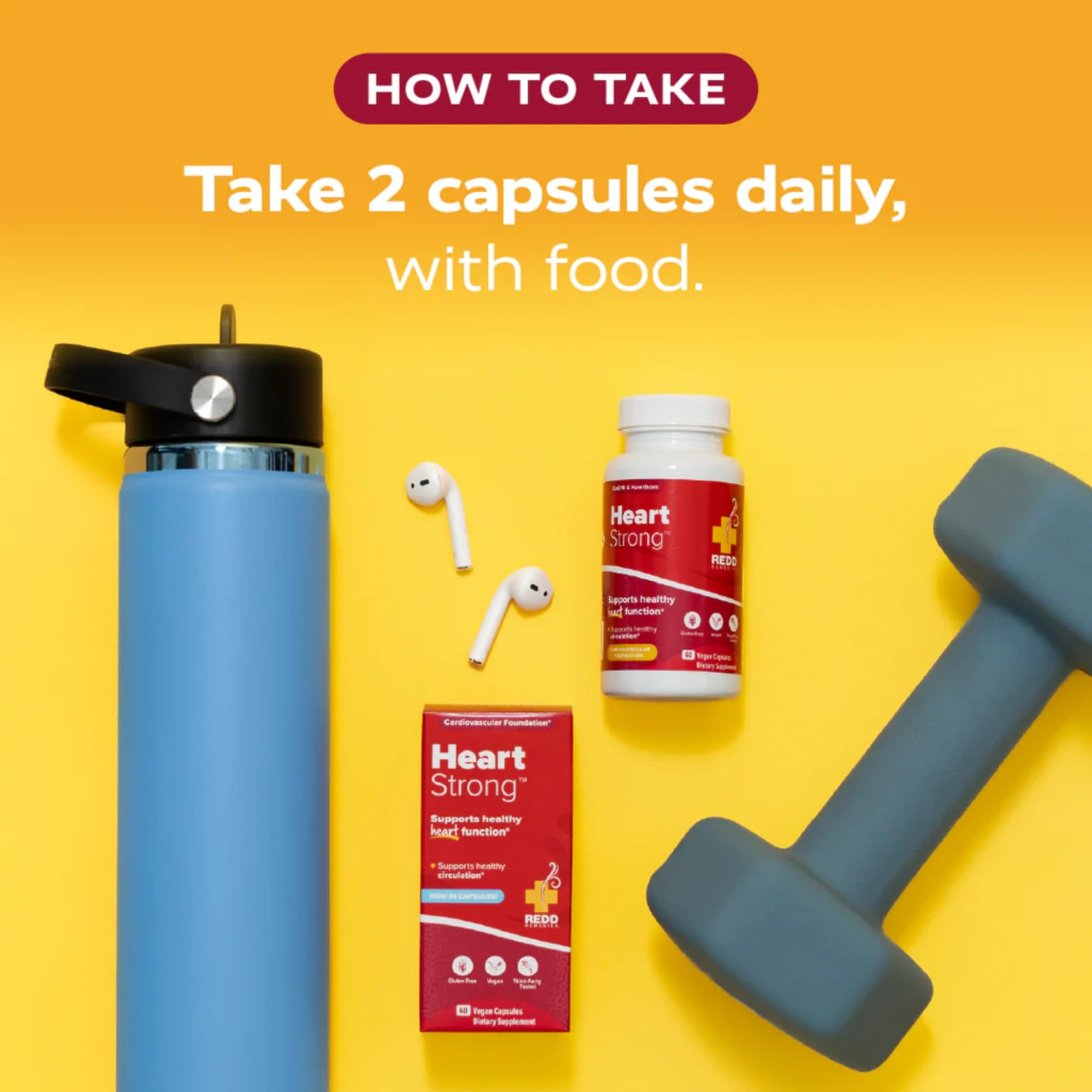 Redd Remedies Heart Strong packaging on shelf for easy access