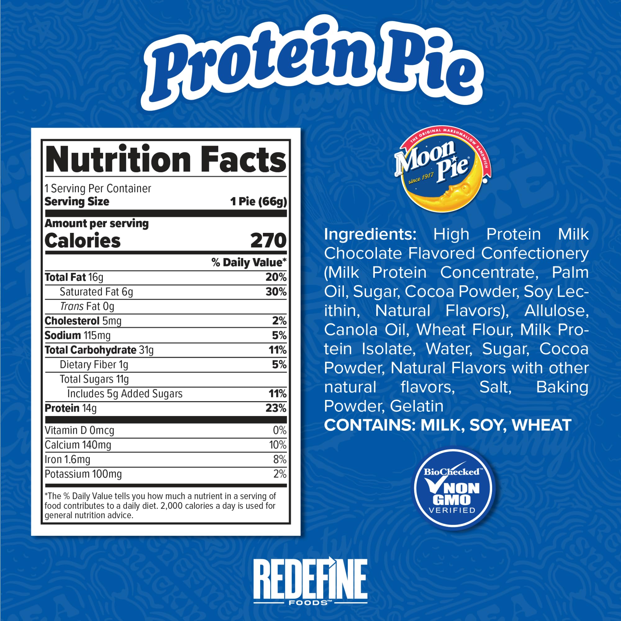 Close-up of the chocolate coating on REDEFINE Protein Pie.