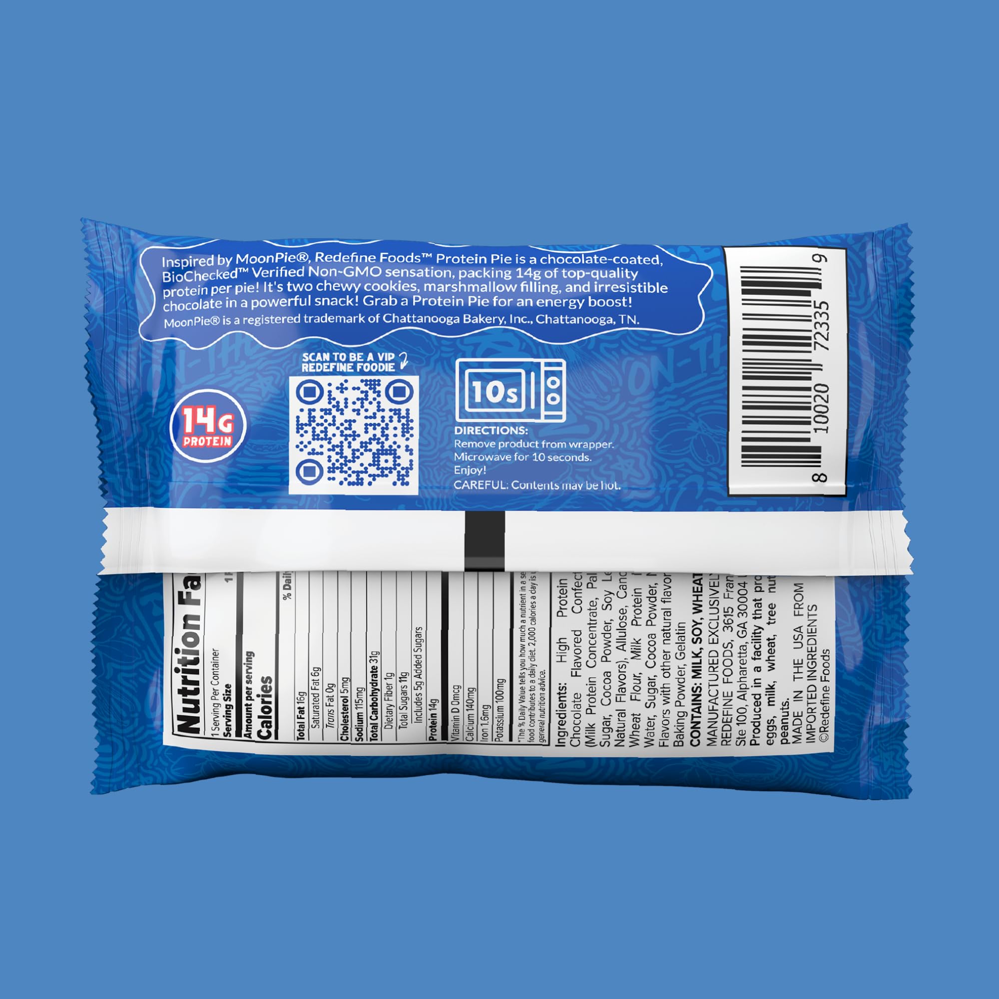 Marshmallow filling detail in REDEFINE Protein Pie.
