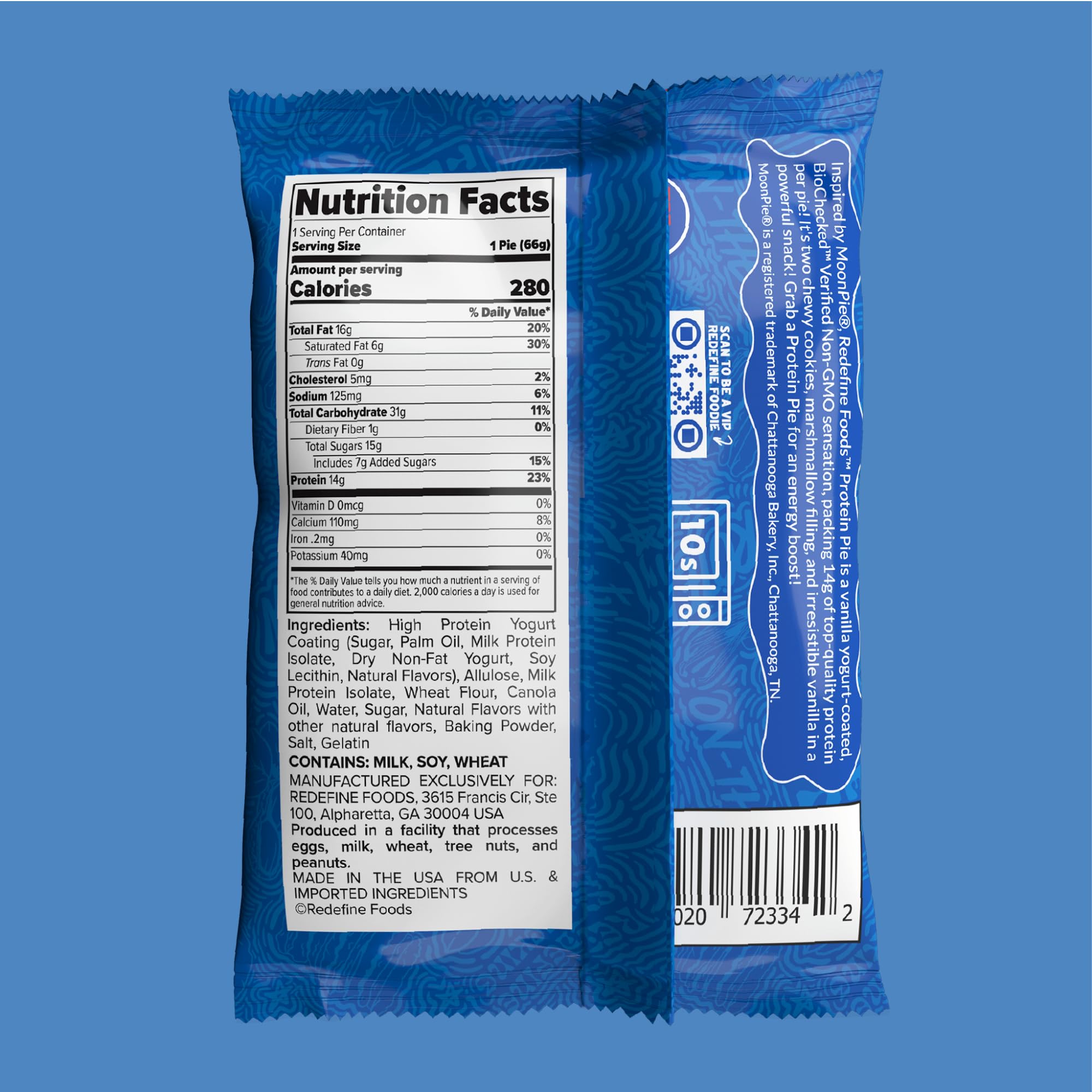 REDEFINE Protein Pie MoonPie Vanilla serving plate ready for protein boost