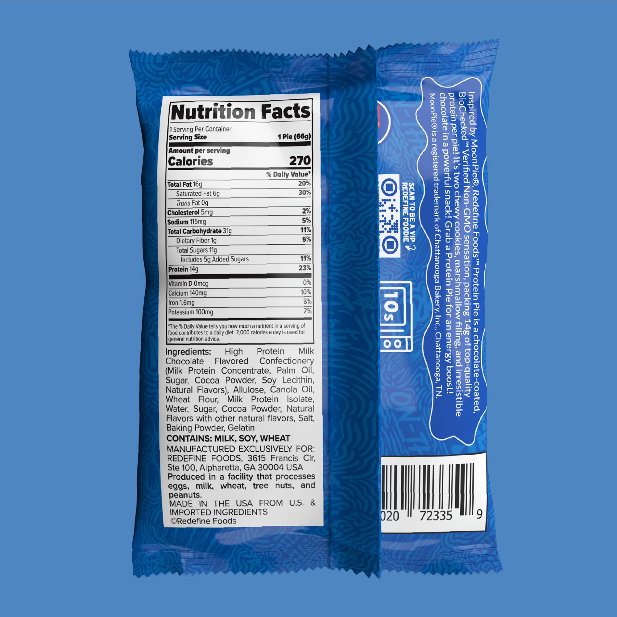 Non-GMO ingredients highlight on REDEFINE Protein Pie.