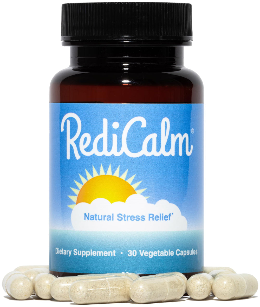 RediCalm label with GMP-certified symbol for quality.