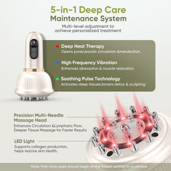 REDLOOK lymphatic massager on arms for firmer tone and improved circulation.