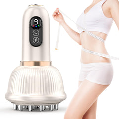 REDLOOK lymphatic drainage massager on legs for contouring and reduced swelling.