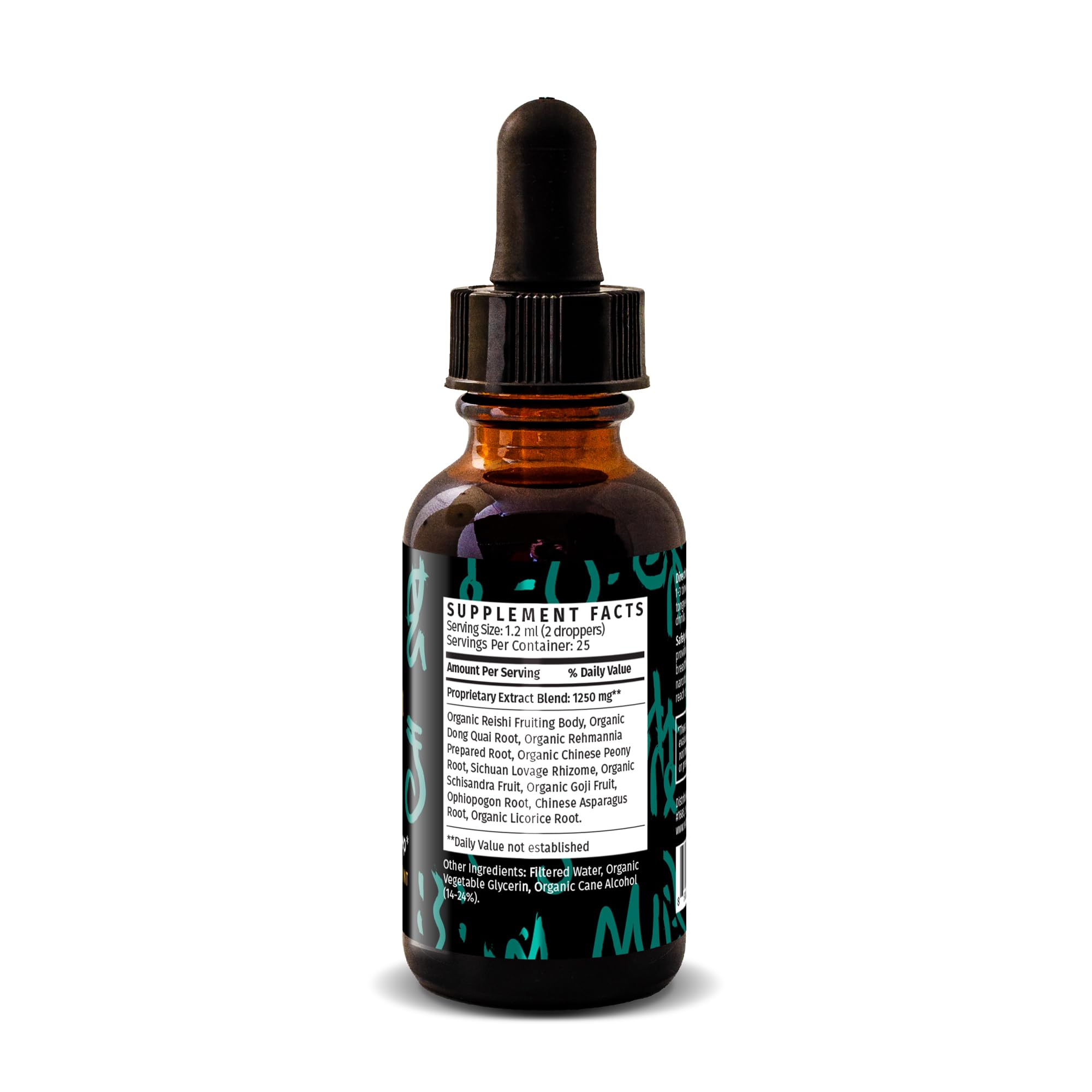 Redmint Reishi tincture aiding skin glow with antioxidants.