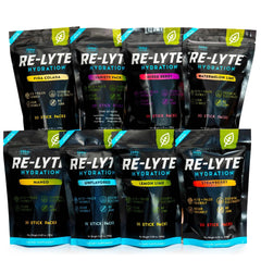 Redmond Re-Lyte Mango ingredients banner highlights electrolyte blend.