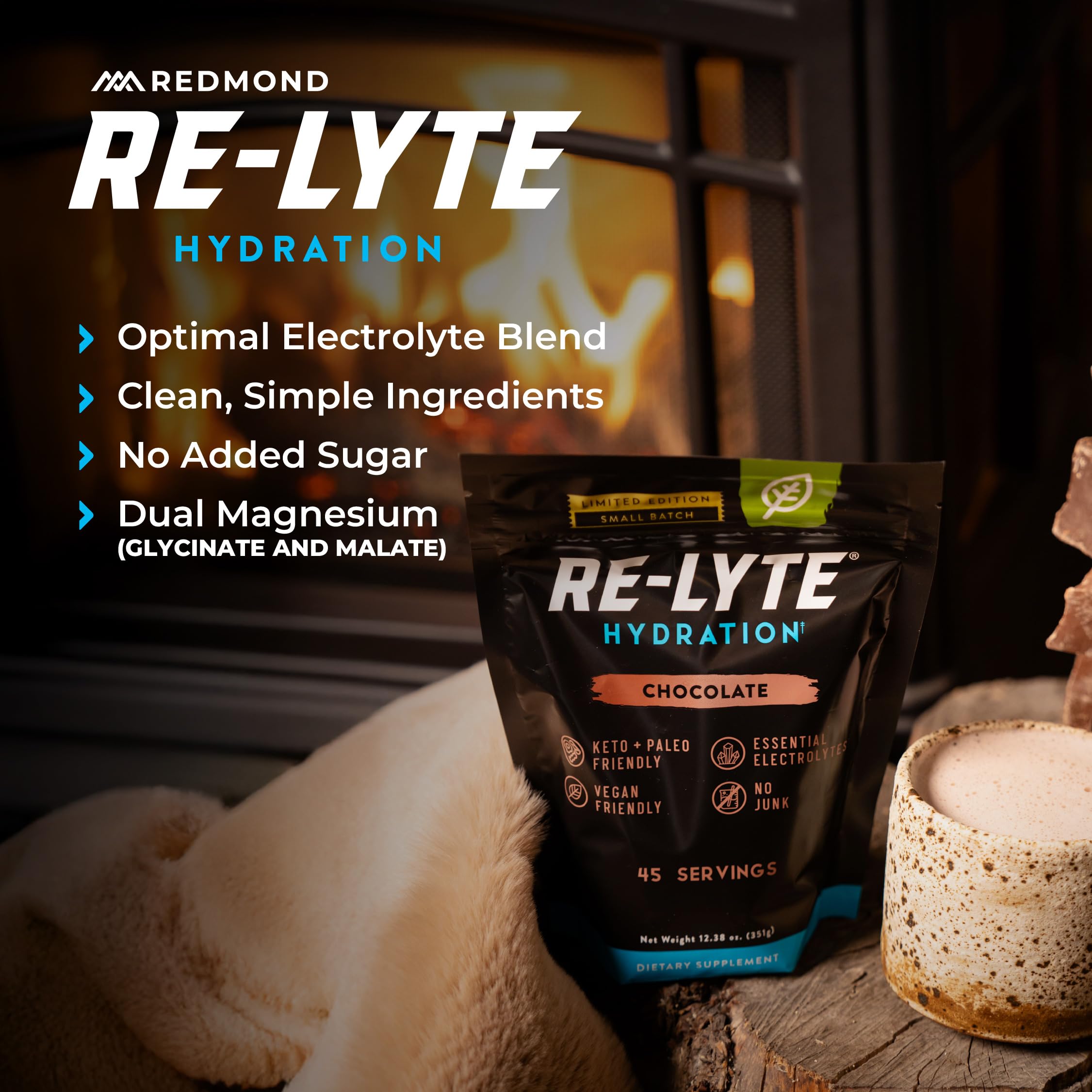 REDMOND Re-Lyte Chocolate cold drink ready to refresh.