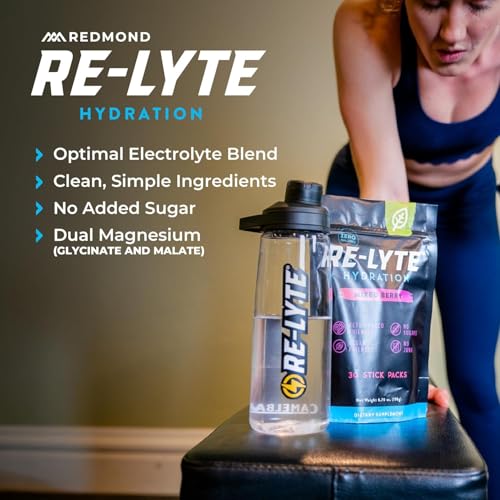 Close-up of Real Salt mineral blend label on Re-Lyte package.