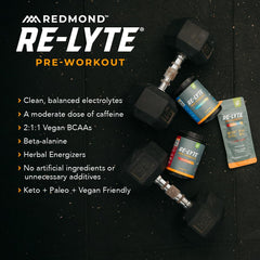 Redmond Re-Lyte prepared glass showing refreshing workout drink