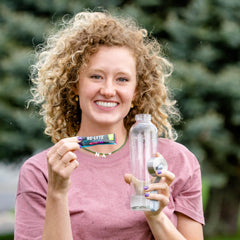 Coconut water powder and mineral blend showcased on the label.