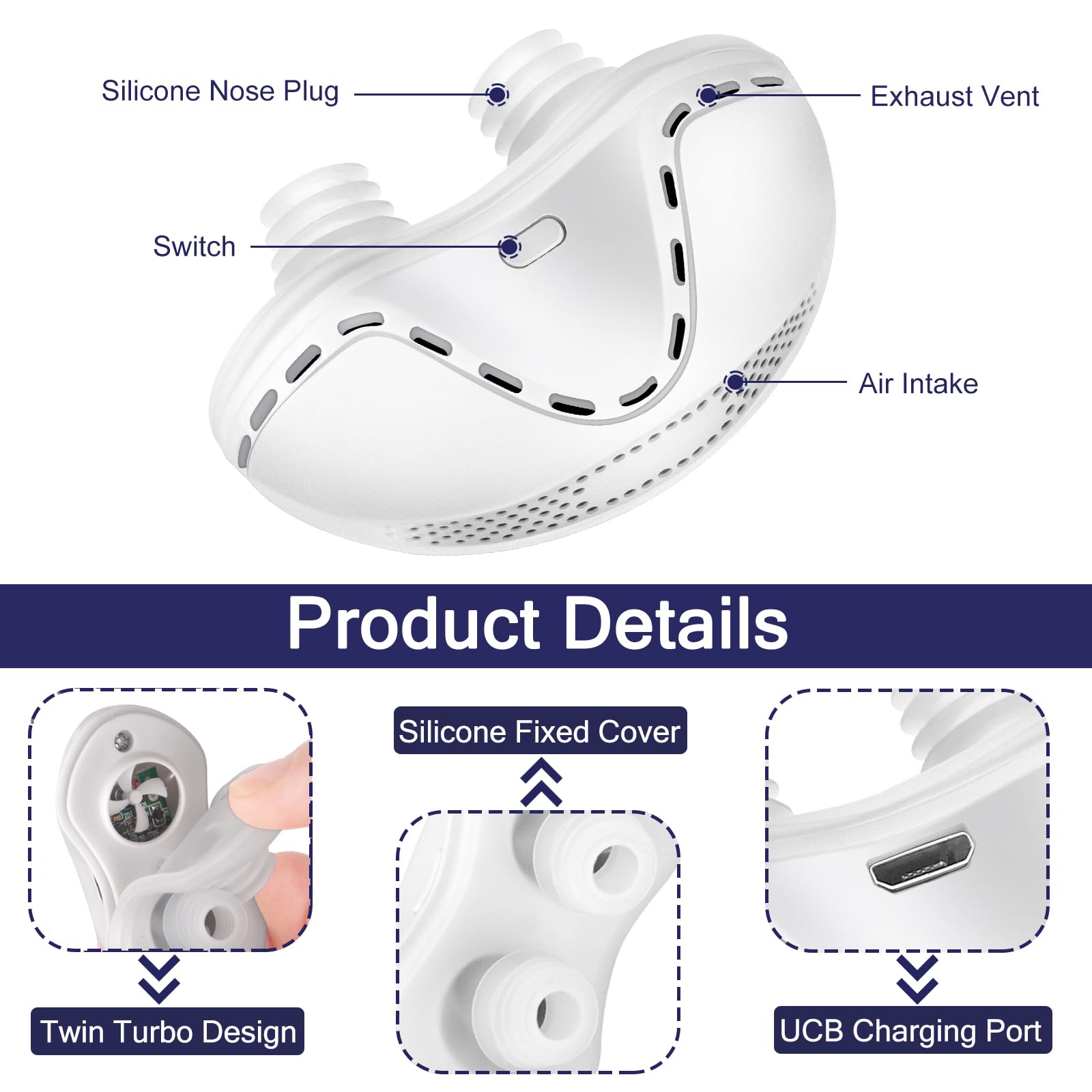 Redpee anti-snore device uses soft medical silicone for skin-friendly wear