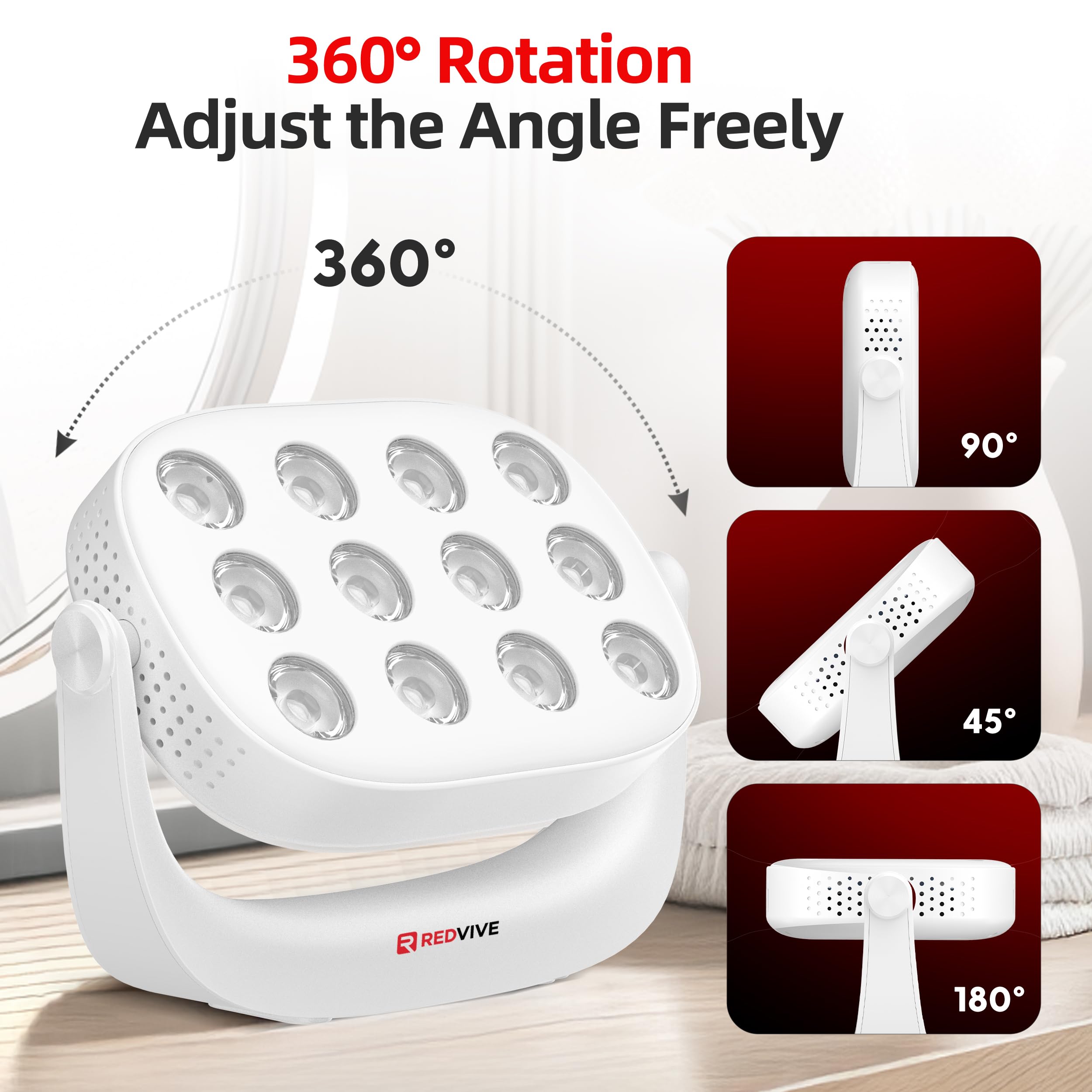 Redvive 12 dual-chip LEDs provide focused light on targeted areas.