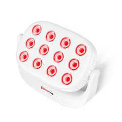 Redvive portable red light device for face and body with 360° reach for flexible sessions.
