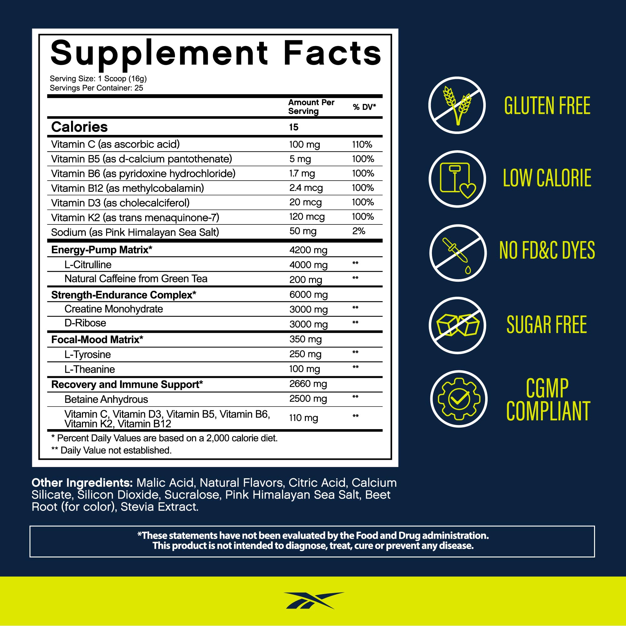 Reebok REEenergize scoop ready to measure precise pre-workout fueling.