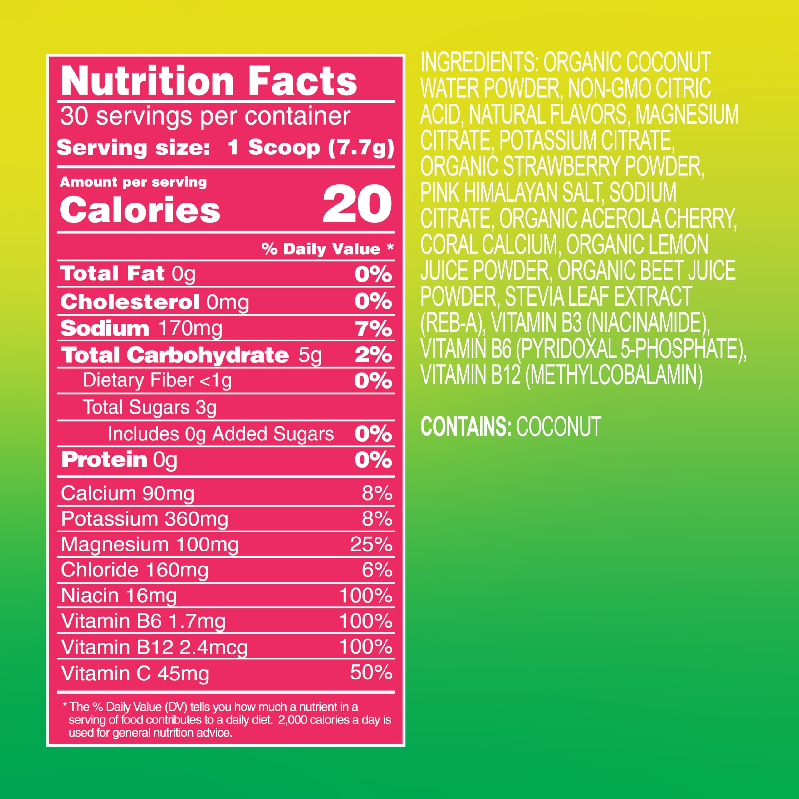 Label highlights five electrolytes for Reef Replenish hydration