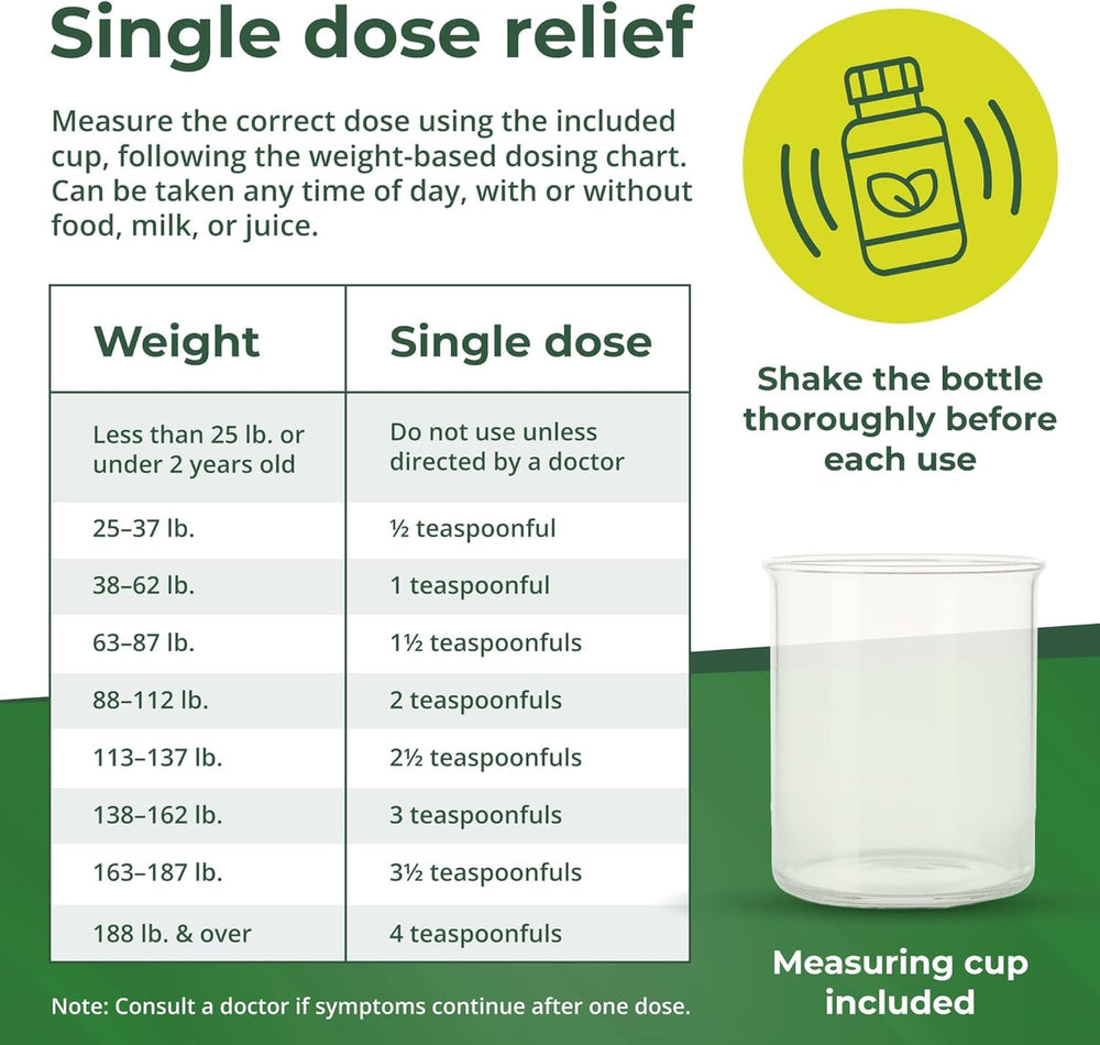 Reese's Pinworm measuring cup ensures accurate single-dose servings.