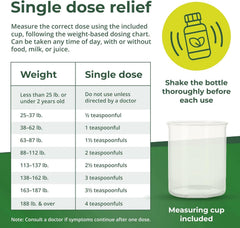 Reese's Pinworm measuring cup ensures accurate single-dose servings.