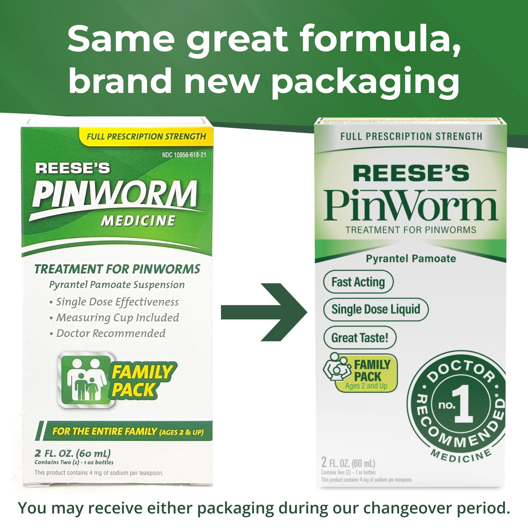 REESE'S PINWORM banana-flavor liquid appealing for children during dosing.