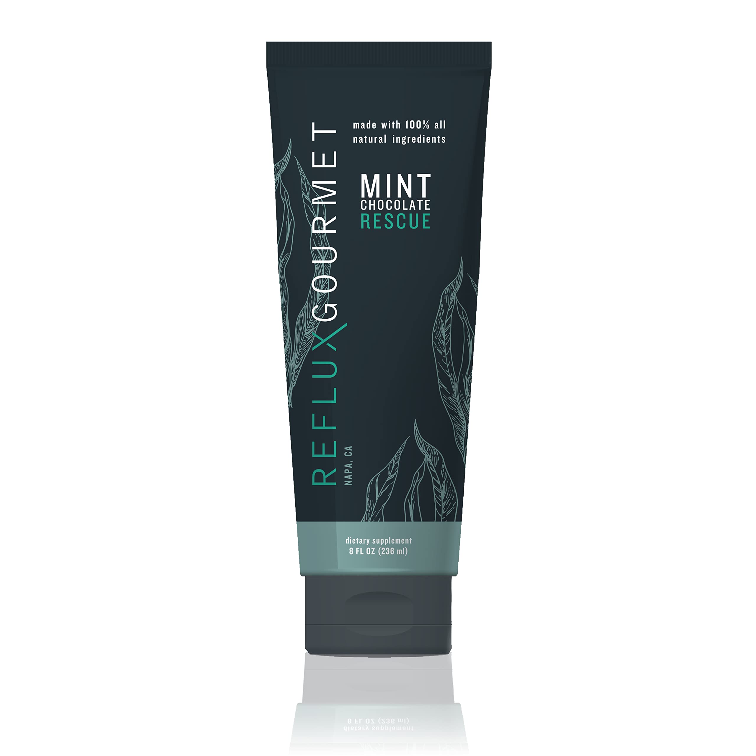 REFLUX GOURMET Mint Chocolate Rescue bottle pour after meals for easy dosing