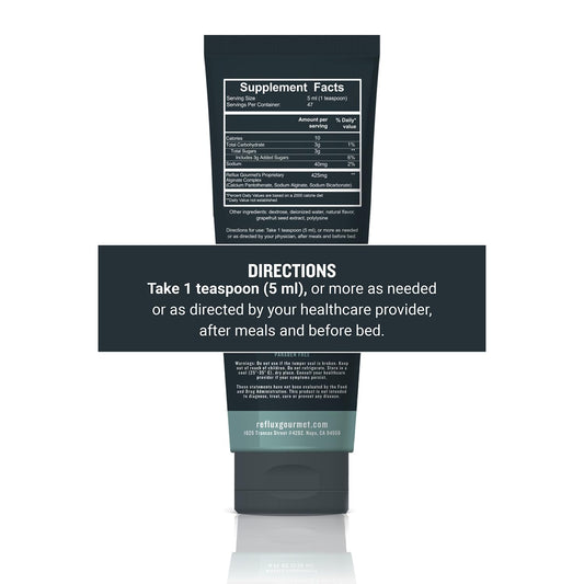 REFLUX GOURMET Mint Chocolate Rescue label closeup highlighting natural ingredients