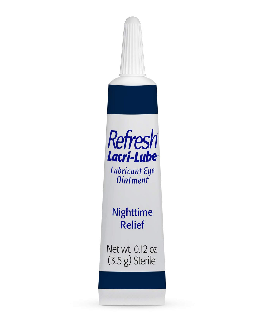 Refresh Lacri-Lube ointment application enables nighttime use with gentle dosing.