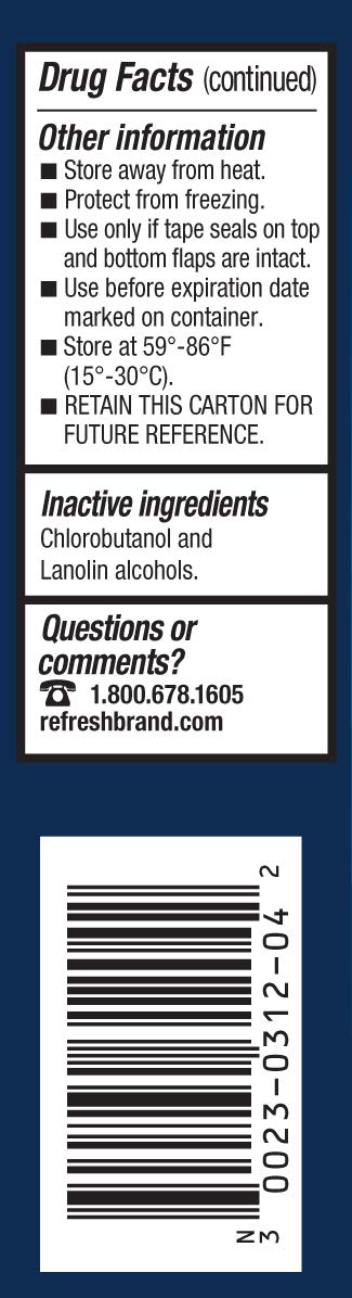 Refresh Lacri-Lube tube on clean surface ready for use.