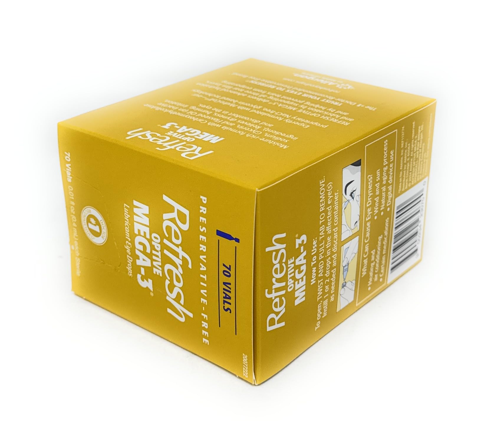Refresh Optive Mega-3 antioxidants help maintain tear-rich moisture balance.