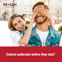 Close-up of Re+Gen H Rescue capsules for easy daily supplementation